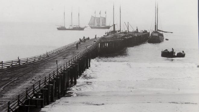 Port Hueneme pier in the 1800s.
