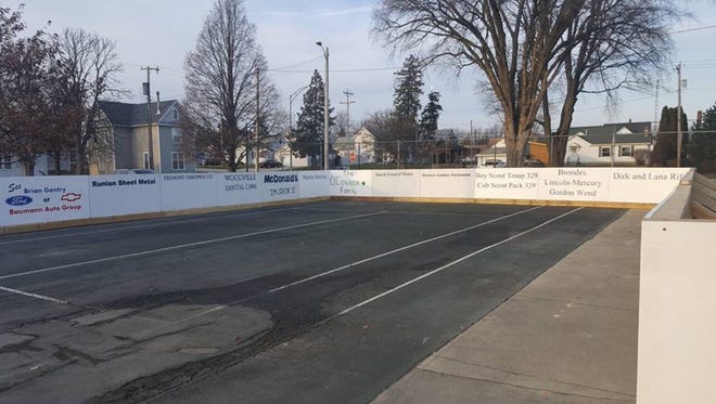 Woodville will have an ice rink for the third year, once the liner is in place and temperatures are cold enough for ice.