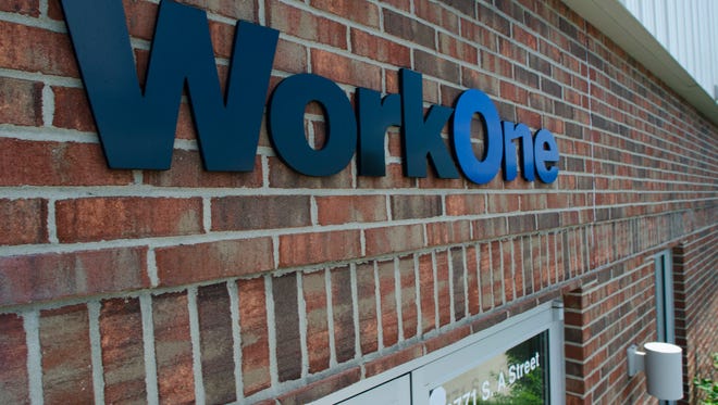 A view of the front of Wayne County's WorkOne center in Richmond.
