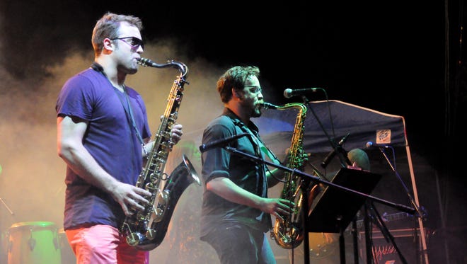 The Euforquestra brought  funk and groove to a weekend of concerts  on July 11, 2014, at the 11th annual Camp Euforia in Lone Tree, Iowa.