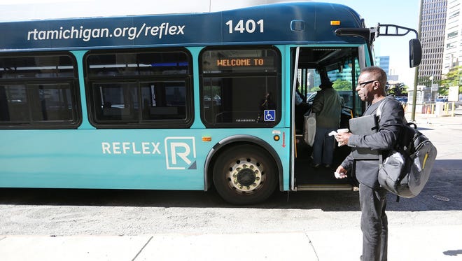 The Regional Transit Authority of Southeast Michigan board is preparing for a possible vote on a new regional transit plan. This photo shows the former RTA-branded Reflex bus service,  which has now been replaced by a similar service operated by SMART.