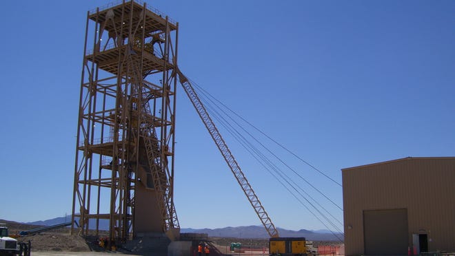 The Nevada Copper Pumpkin Hollow mine hoist is pictured in this file photo.