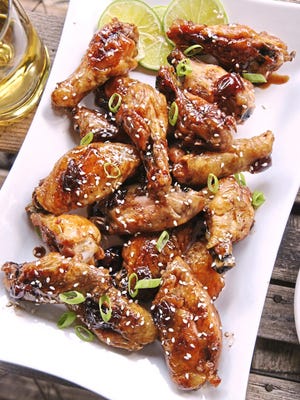 Baked cherry-and-balsamic glazed wings