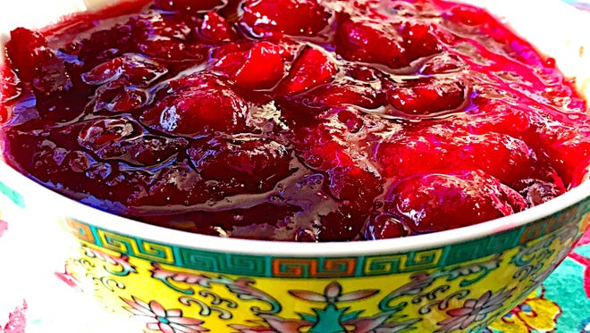 Amy Bennett Williams makes this citrusy/sweet cranberry sauce for Thanksgiving every year
