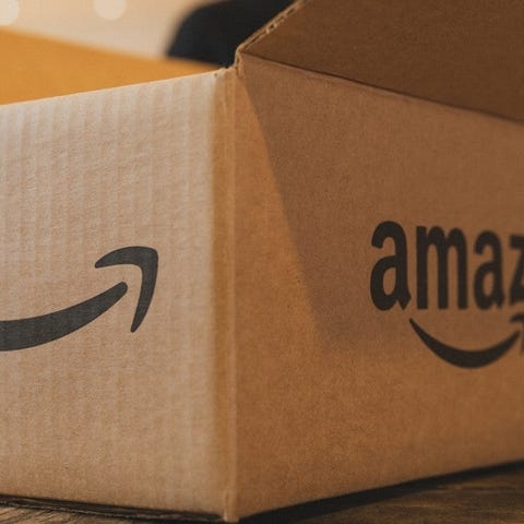 An open Amazon box