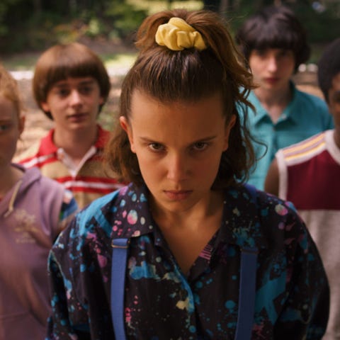 From left to right: actors Sadie Sink, Noah...