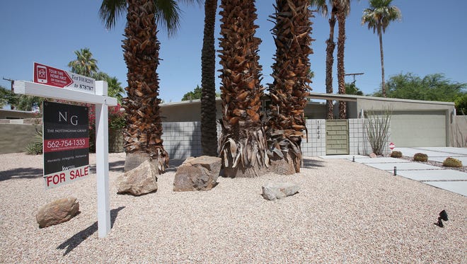 This mid-century modern homes is for sale on N. Via Miraleste in Palm Springs, June 1, 2016. 