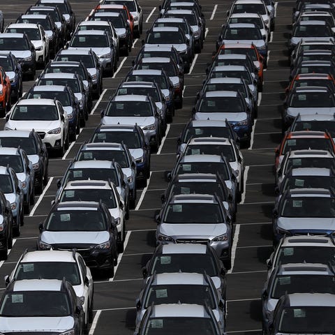 RICHMOND, CA - MAY 24:  Brand new cars sit in a...