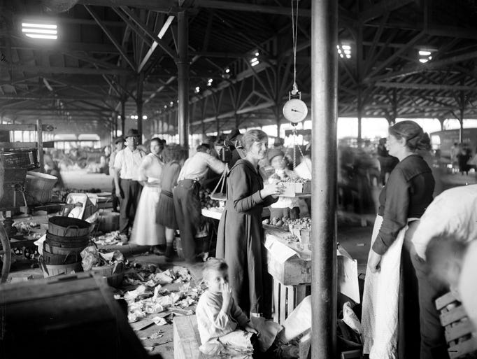 Eastern Market, seen in 1917, was so crowded in its