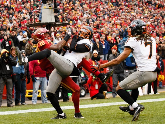 Iowa State Cyclones wide receiver Marchie Murdock (16)