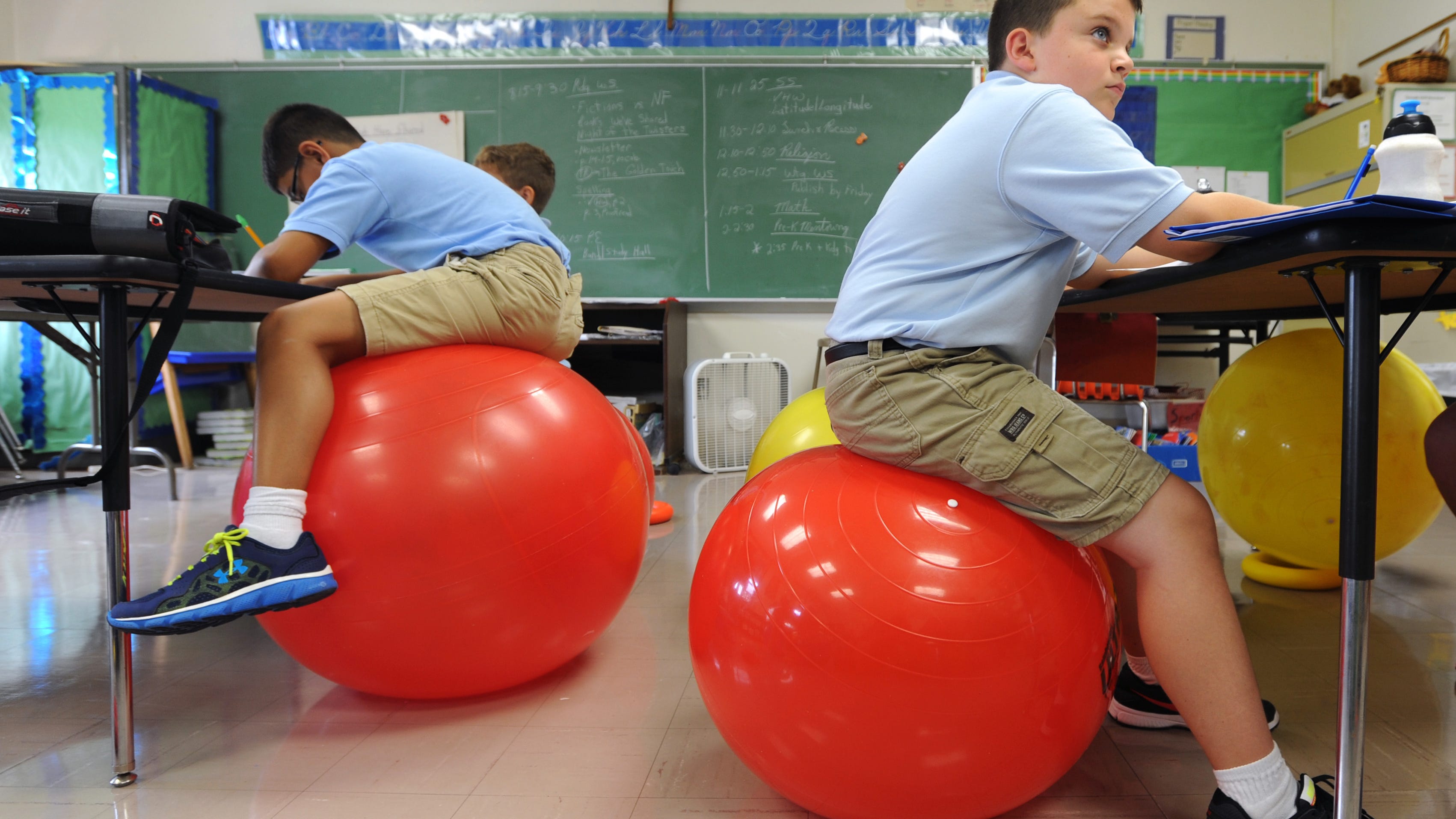 Ohio school swaps desk chairs for exercise balls