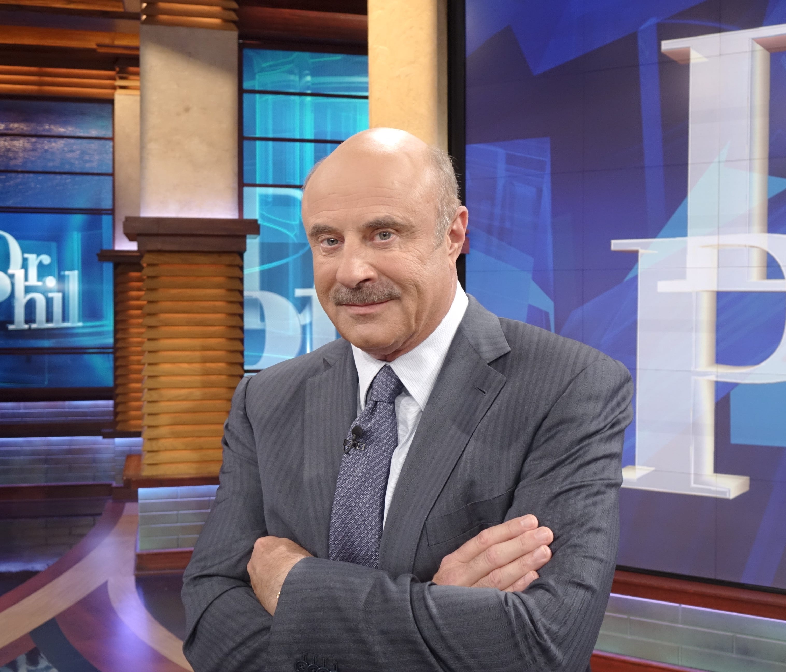 TV's 'Dr. Phil,' Phil McGraw, on the set of his syndicated TV talk show.