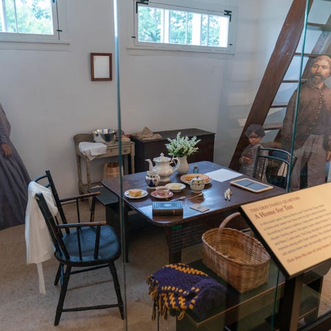 A room in the South Slave Quarters building at Arl