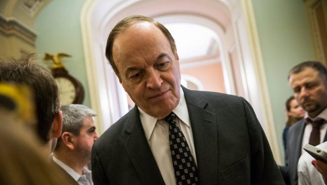 Sen. Richard Shelby, R-Ala., speaks to reporters on Capitol Hill on October 12, 2013.