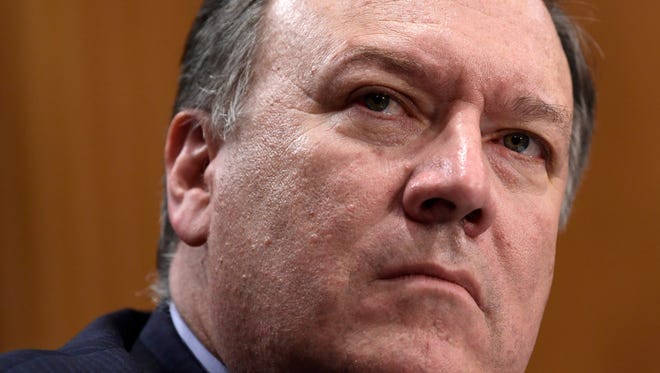 Secretary of State Mike Pompeo testifies before the Senate Foreign Relations Committee in Washington on July 25, 2018