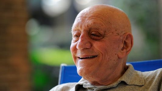 Jerry Tarkanian after getting the news he was named to the Naismith Memorial Basketball Hall of Fame, in April 2013