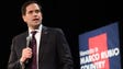 Rubio speaks at a rally at the Texas Station Gambling
