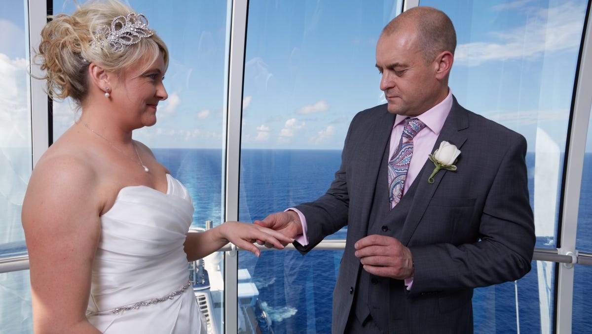 Couple Weds Atop Soaring Cruise Ship Ride