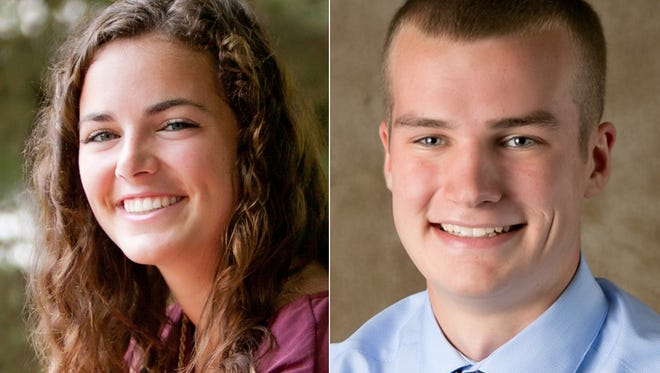 Kate Britt and Nathan Berg of St. Mary Catholic High School are this week's top scholars.