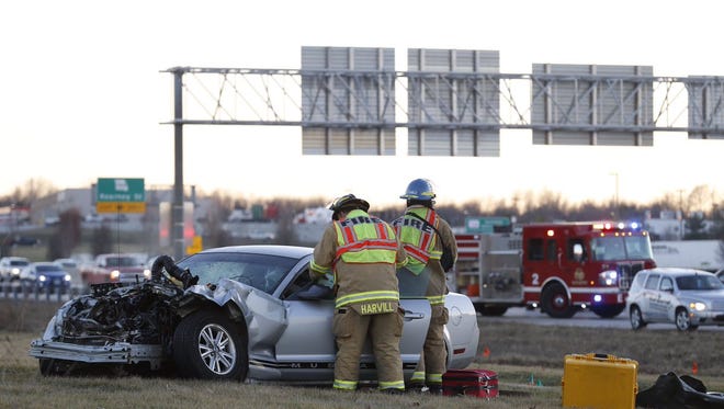 A crash on Highway 65 led to traffic delays on Monday afternoon.