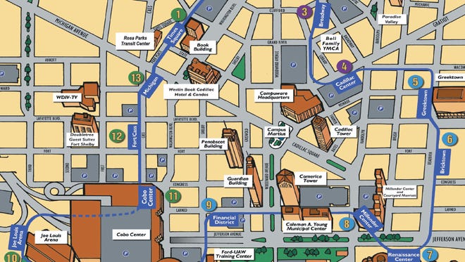 Detroit Auto Show 2016 Parking Map And Directions
