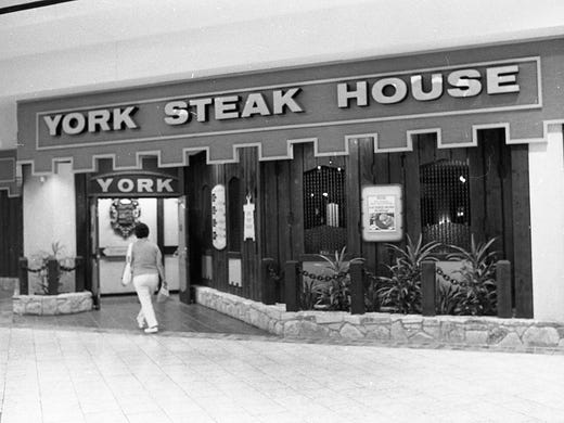 York Steak House at the Lansing Mall, July 24, 1979.