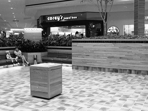 Lansing Mall stores, July 24, 1979.