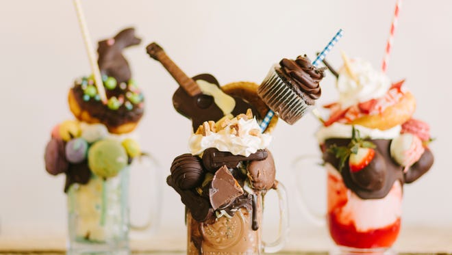 A trio of freakshakes from Chef's Market.