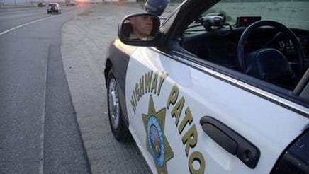 California Highway Patrol is investigating a man whose leg was run over in a hit and run