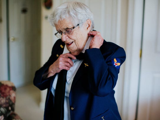 Mildred (Jane) Doyle, 96, a member of the Women Airforce