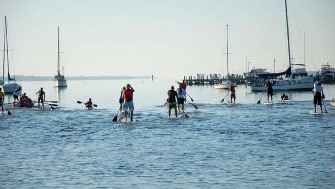 The Causeway to Causeway paddle race challenges people to use all sorts of various paddle crafts to travel between the 520 and Eau Gallie causeways.