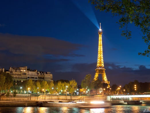 The Eiffel Tower in Paris.