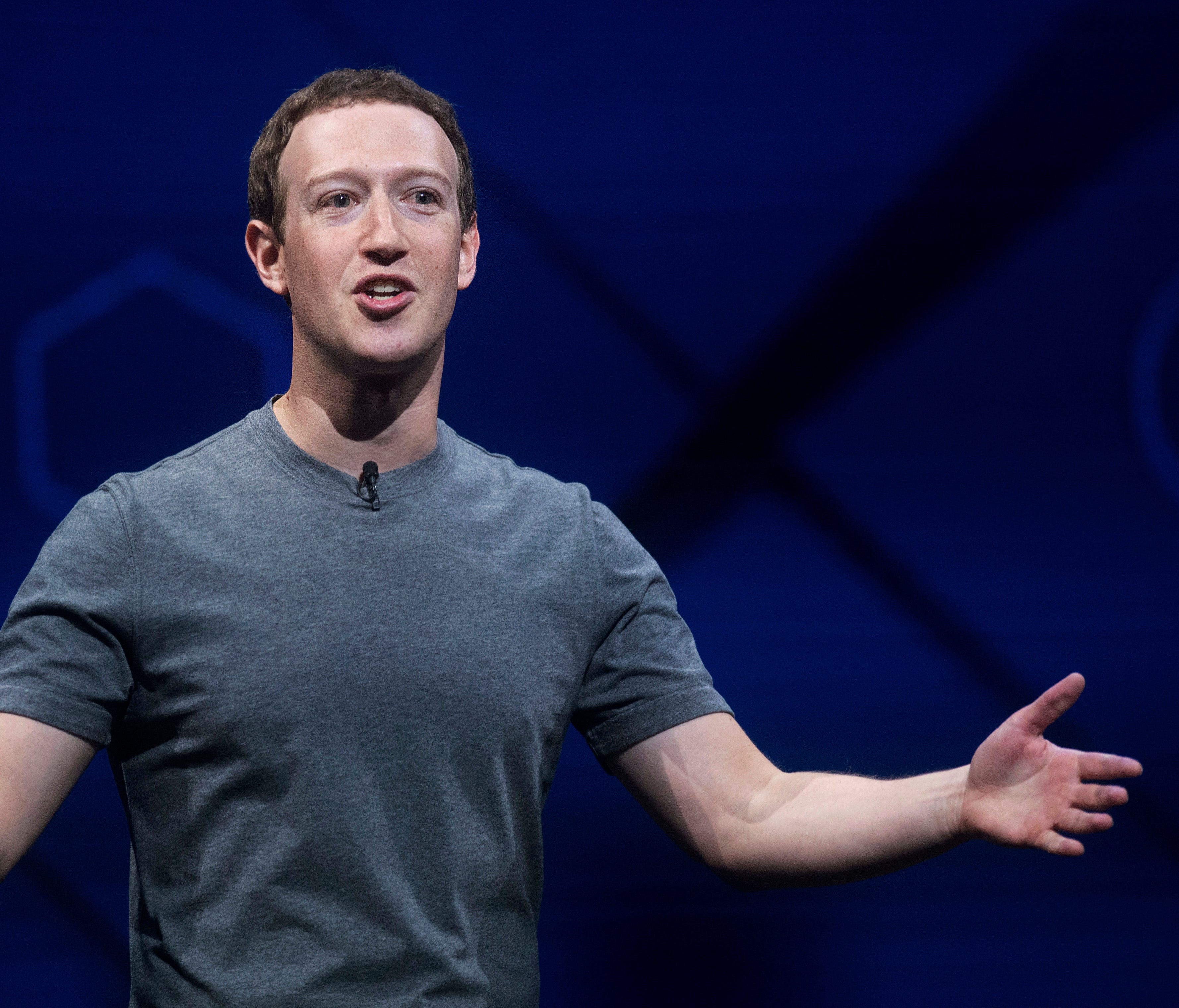 Facebook CEO Mark Zuckerberg speaks at his company's annual F8 developer conference