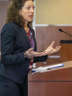 Amarillo Mayor Ginger Nelson, speaking to a Texas House committee in 2019, initially tested negative, but after her symptoms worsened, a second test was positive.