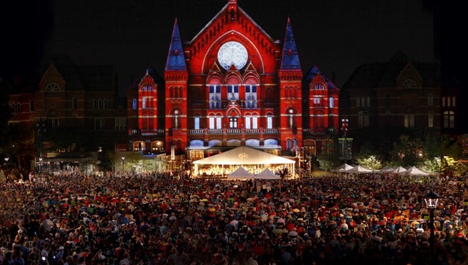 Previous Lumenocity shows drew thousands to Washington Park to see a visual display projected on Music Hall's facade.