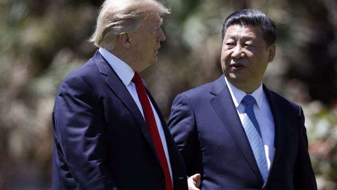 President Trump and Chinese President Xi Jinping on April 7, 2017, in Florida.