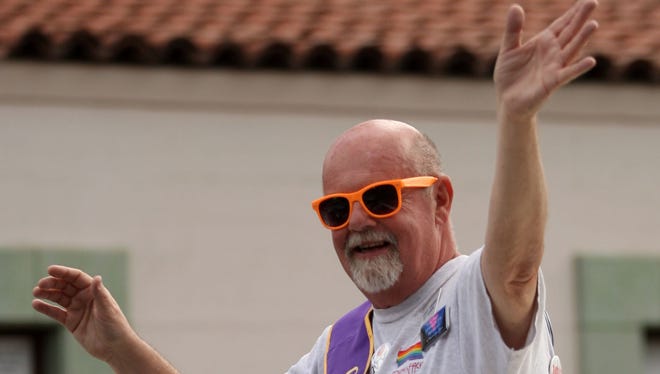 George Zander, shown riding in the 2011 Palm Springs Pride Parade, died in Dec. 2015. Greater Palm Springs Pride will honor his memory with a social justice award named after the longtime activist.
