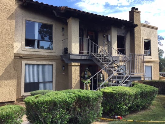 Two second-story units were damaged by the flames,