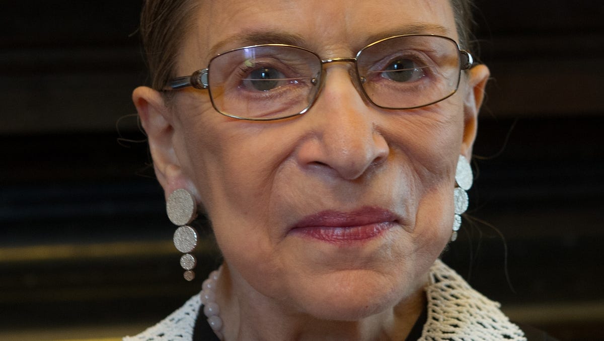 Supreme Court Justice Ruth Bader Ginsburg in her chambers in 2013.