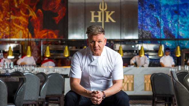 Gordon Ramsay's first Hell's Kitchen restaurant opened at Caesars Palace in Las Vegas on January 16.