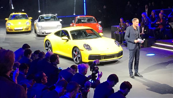 Porsche CEO Oliver Blume introduces the new 911