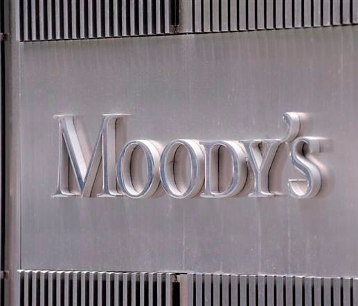 File photo taken in 2011 shows the Moody's logo outside the rating agency's Manhattan offices in New York City.