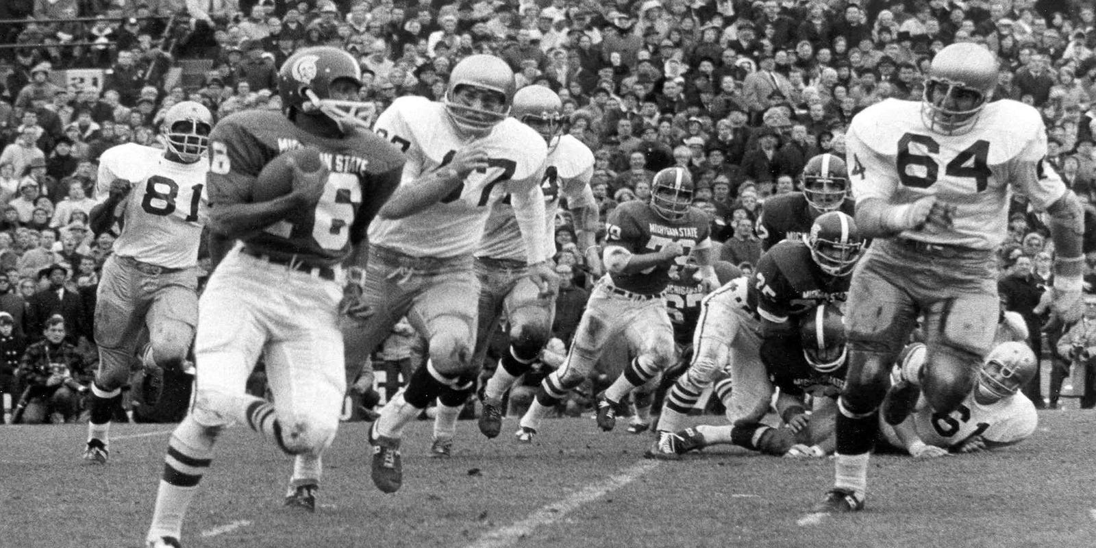 On 50th Anniversary Remembering Msu Notre Dame Game Of The Century