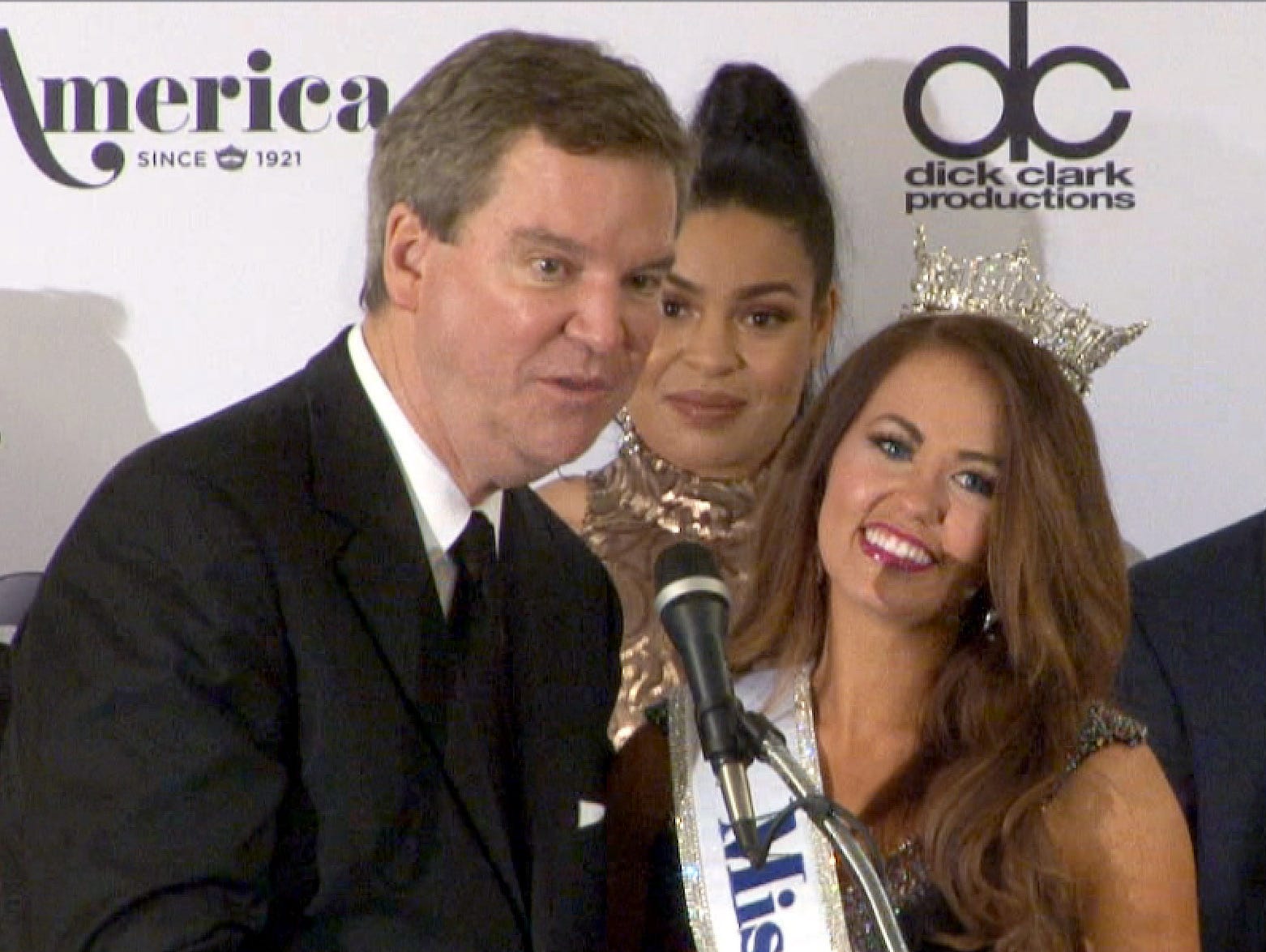 Miss America chief executive officer Sam Haskell is shown with Miss America 2018 Cara Mund, on Sept. 10, 2017, after the pageant held in Atlantic City.
