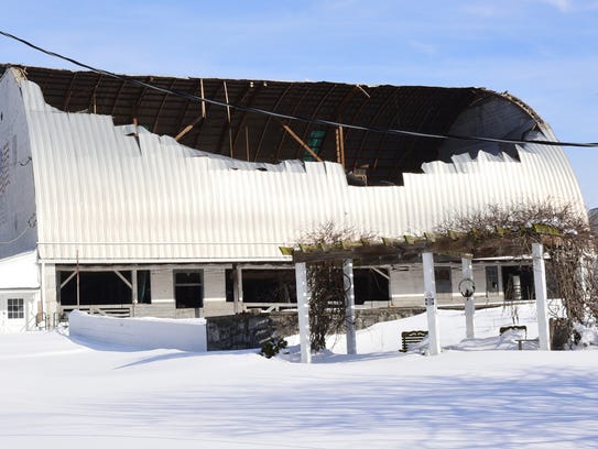 A barn, seen Monday,  Jan. 25, 2016, at Franklin County