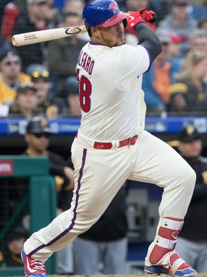 Philadelphia Phillies catcher Jorge Alfaro is second on the team with 24 strikeouts this season.