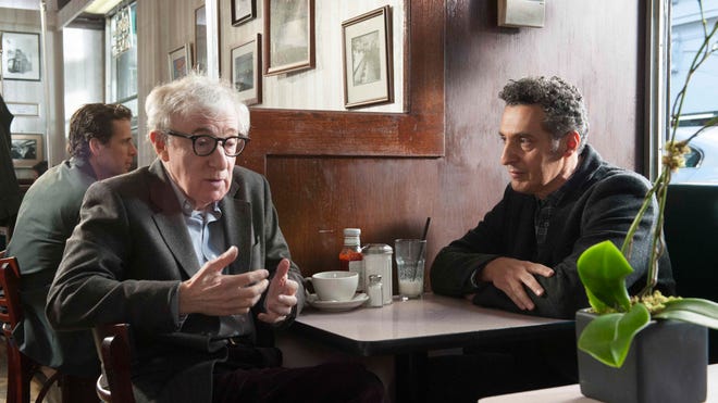 Woody Allen, left, and John Turturro in a scene from “Fading Gigolo.”