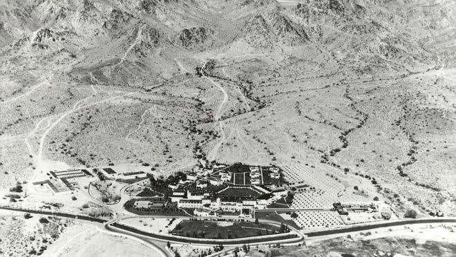 Aerial views of the Arizona Biltmore in 1929. The resort has, since its construction, been a tourism destination for well-to-do visitors, presidents and celebrities.