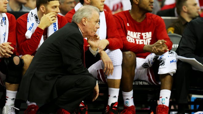 Bo Ryan, here coaching the Wisconsin Badgers during the 2015 NCAA Tournament, announced Monday that he will retire after the upcoming season.