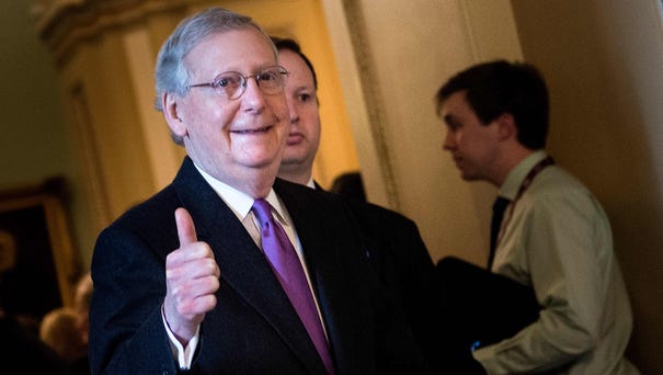 Senate Majority Leader Mitch McConnell, R-Ky.,...